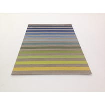 Multi coloured striped weave rug