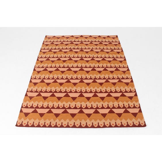 Modern tribal flat weave rug image