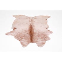 Tan and white cow hide