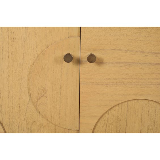 image of Postmodern pale geometric wooden sideboard