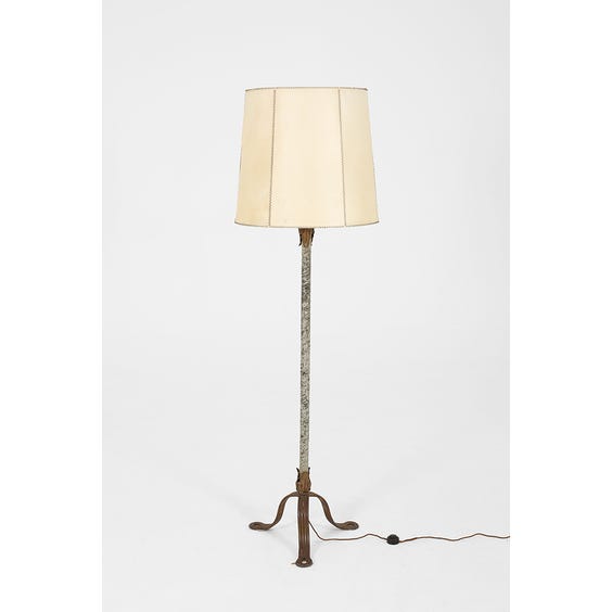 image of Period twisted painted metal standard lamp