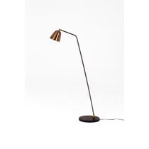 Midcentury bronze shade floor lamp