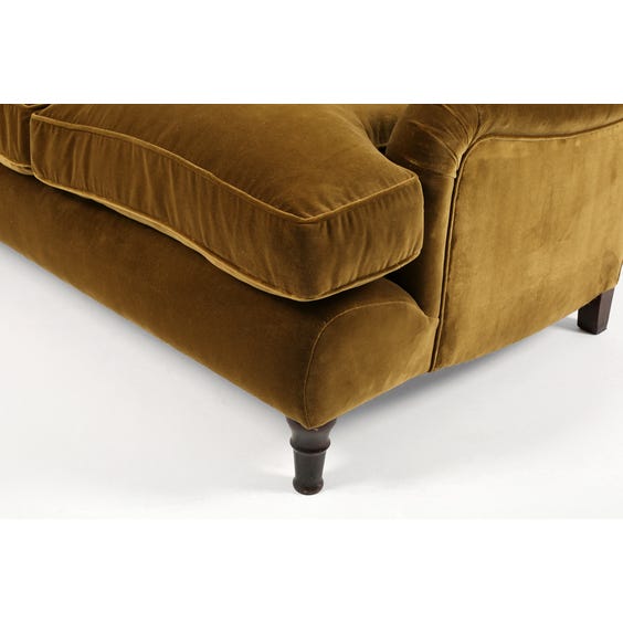 Modern moss brown velvet sofa image