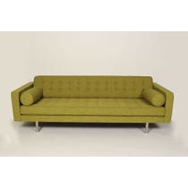 Midcentury lime gold sofa
