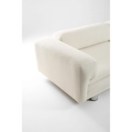 Large off white boucle sofa image
