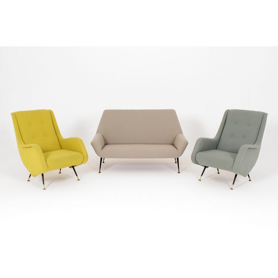 image of Reupholstered midcentury seating