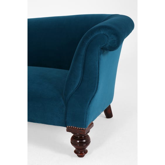 Victorian kingfisher blue sofa image