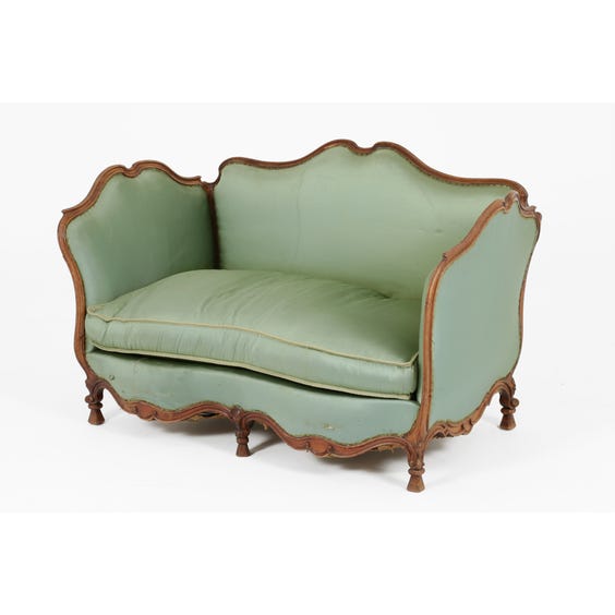 19th Century jade silk  sofa image