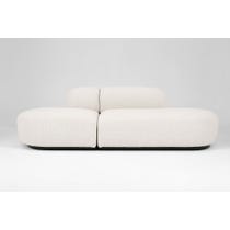 Small white boucle modular sofa