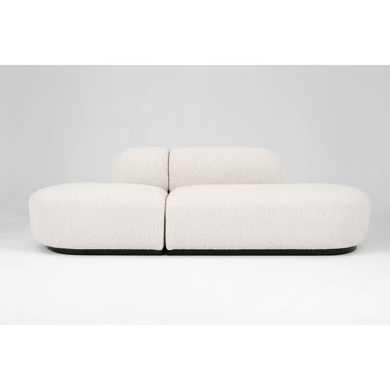Small white boucle modular sofa image