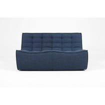 Indigo blue two seater sofa