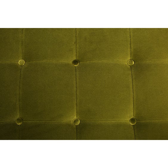 image of Moss green buttoned velvet sofa