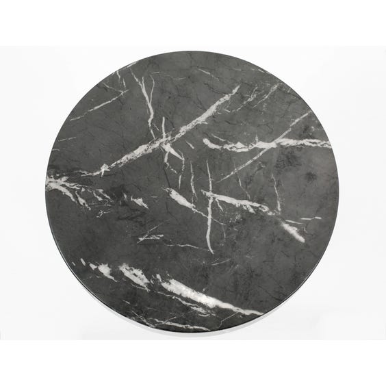 Faux marble circular side table image