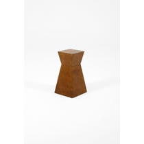 Sculptural walnut side table 