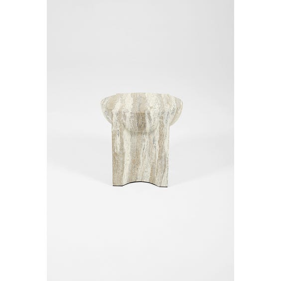 image of Postmodern grey faux marble basin side table