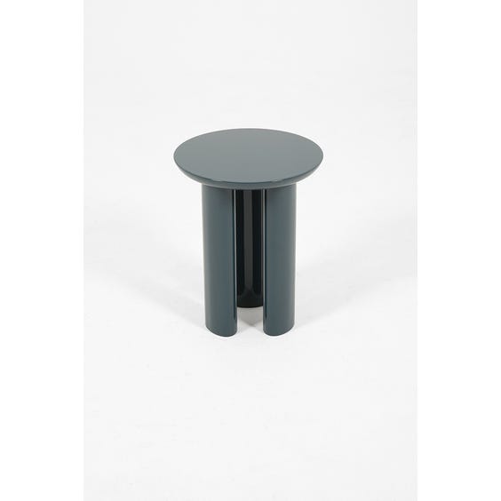 image of Postmodern dusky blue lacquered side table