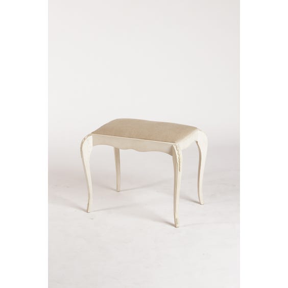 White dressing table stool cabriole legs image
