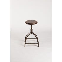 Vintage industrial metal adjustable stool