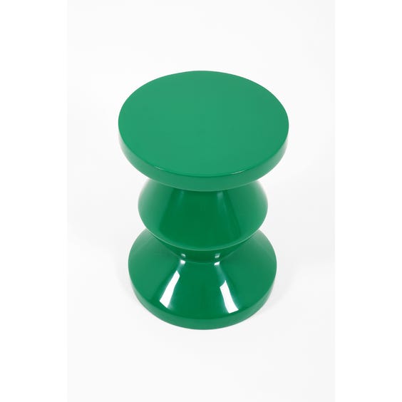 image of Emerald green totem side table