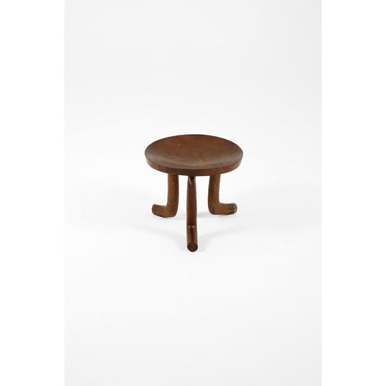 image of Primitive carved wood stool