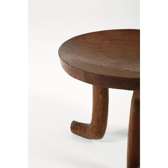 image of Primitive carved wood stool