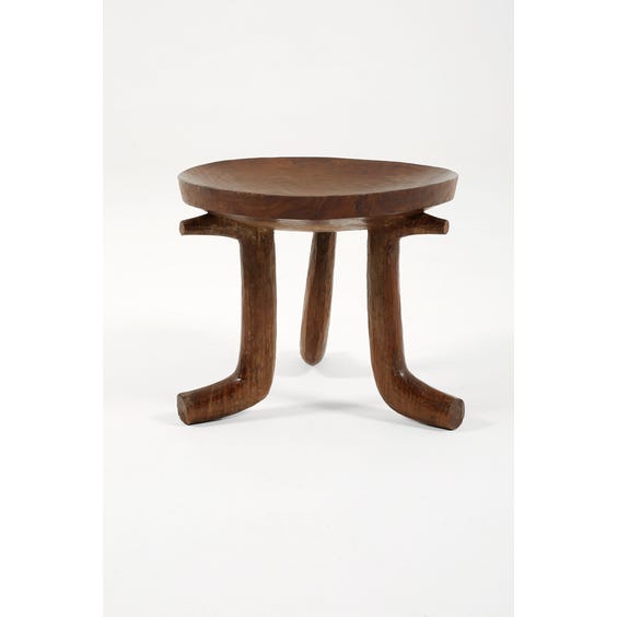 image of Primitive carved wood stool