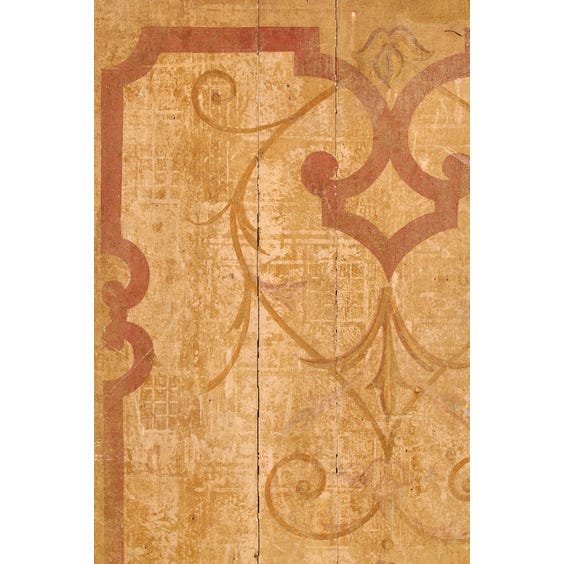 18th C ochre wooden panel image