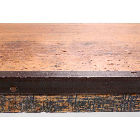 Heavy industrial distressed beech surface image