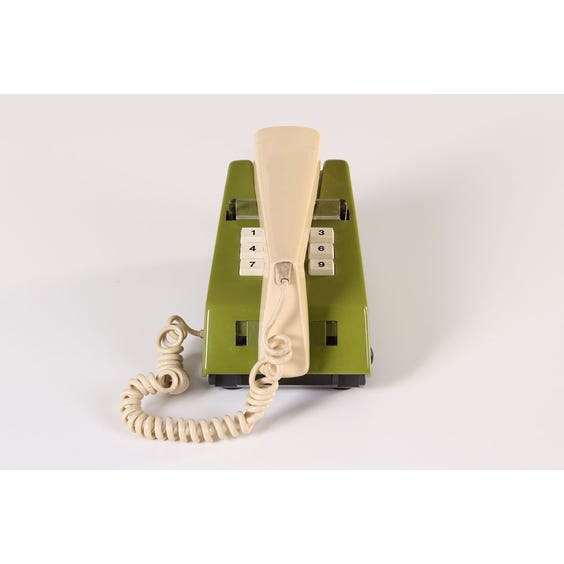 image of 1970s olive green telephone