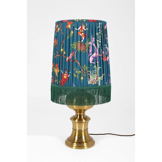 image of Brass spun bulbous lamp