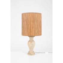 Beige painted marbled effect lamp