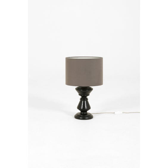 image of Black wood balustrade lamp