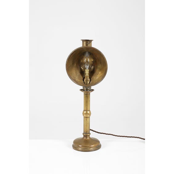 Industrial period brass funnel lamp image