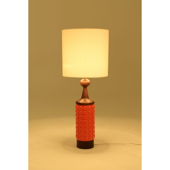 image of Retro orange ceramic bobble lamp