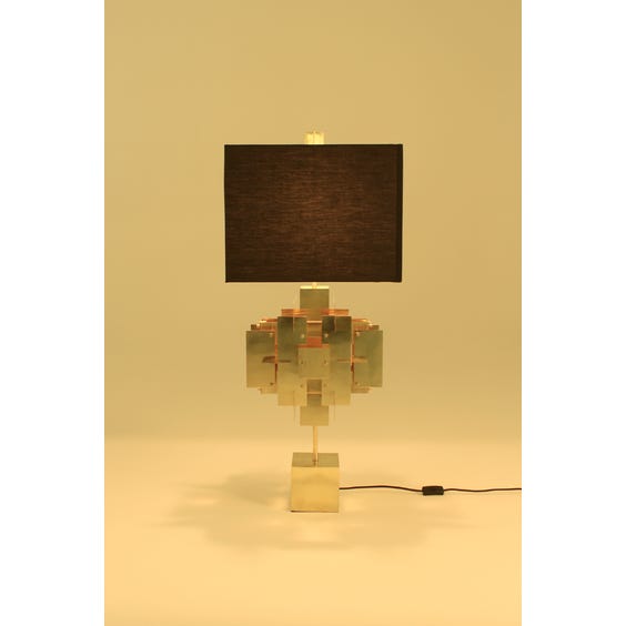 image of Polished gold puzzle lamp