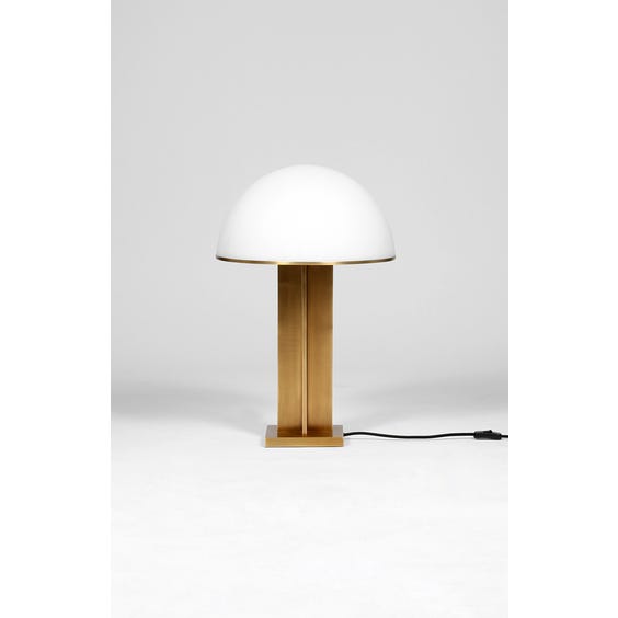 image of Brushed brass sculptural table lamp
