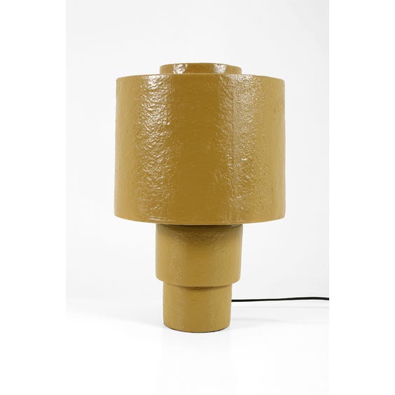 image of Postmodern textured lime gold lamp