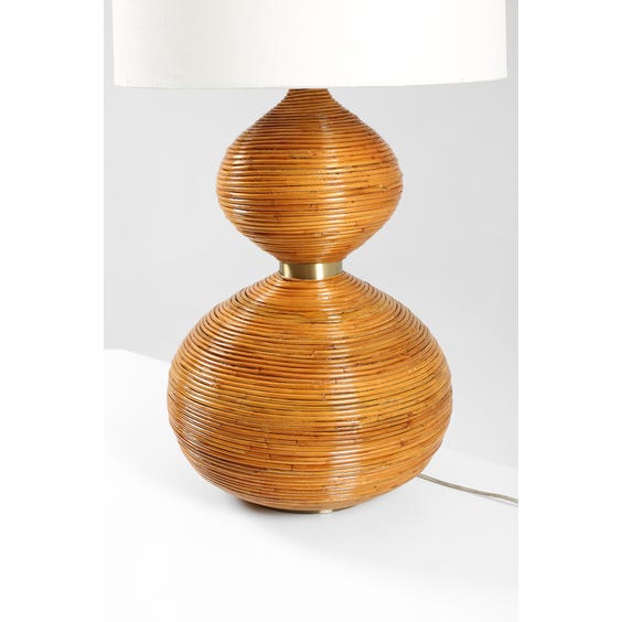 image of Midcentury rattan table lamp