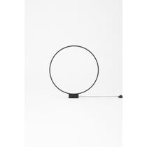 Modern black circular led table lamp