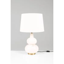 Heavy hourglass alabaster table lamp