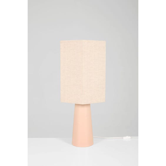 image of Postmodern powder pink ceramic table lamp