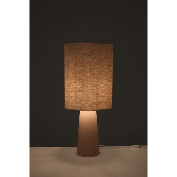 image of Postmodern powder pink ceramic table lamp