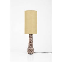 Midcentury sierra brown lava glazed table lamp