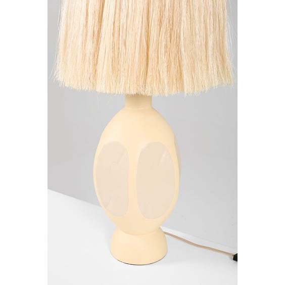 image of Cream egg shaped sandstone table lamp