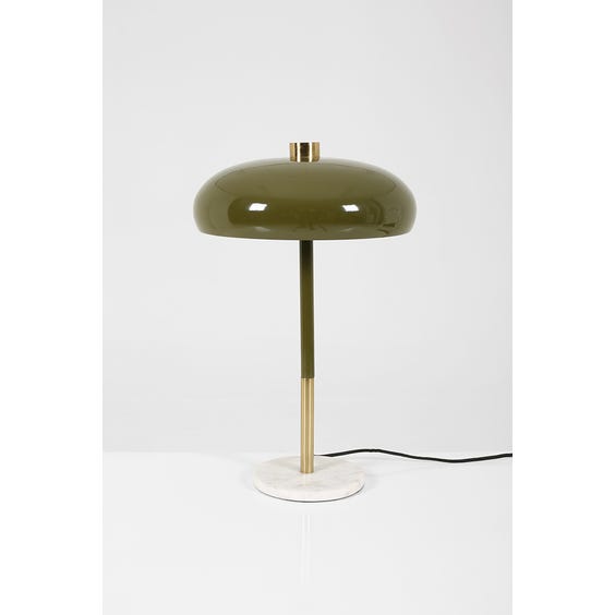 image of Moss green mushroom table lamp