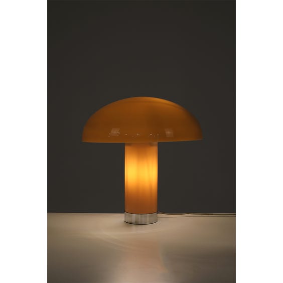 image of Modern warm mushroom brown acrylic table lamp