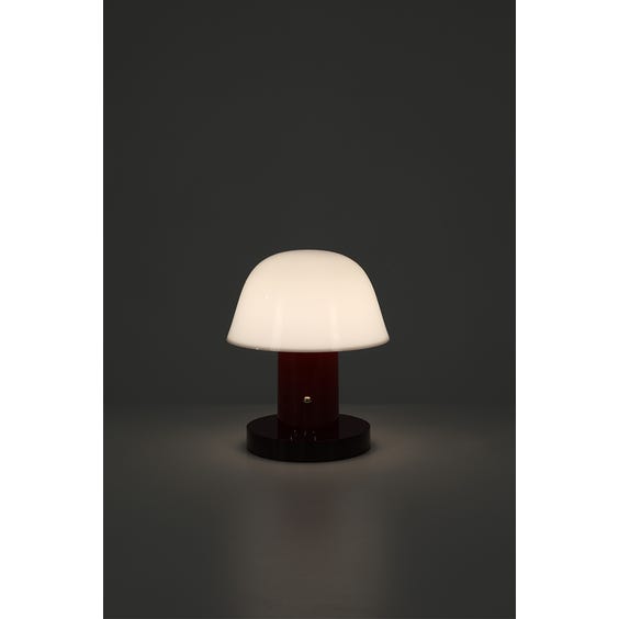 image of Maroon and grape portable mushroom LED table lamp