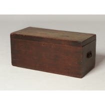 Rustic plain dark oak chest