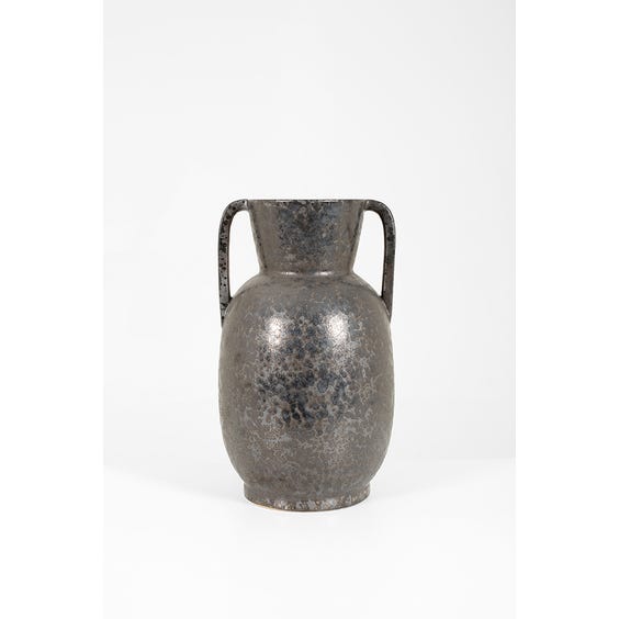 image of Large charcoal grey and black urn vase